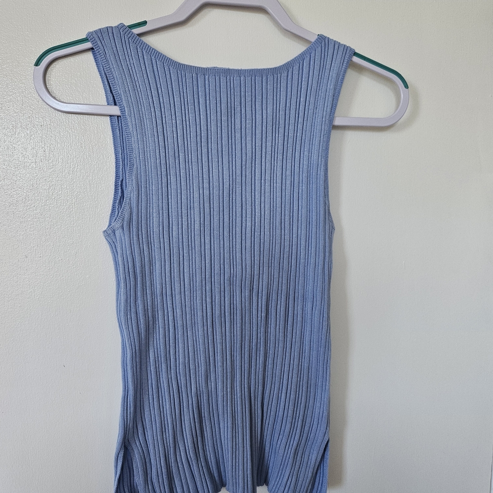 Dynamite Light Blue Ribbed Tank Top